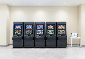 Multigame terminal bank